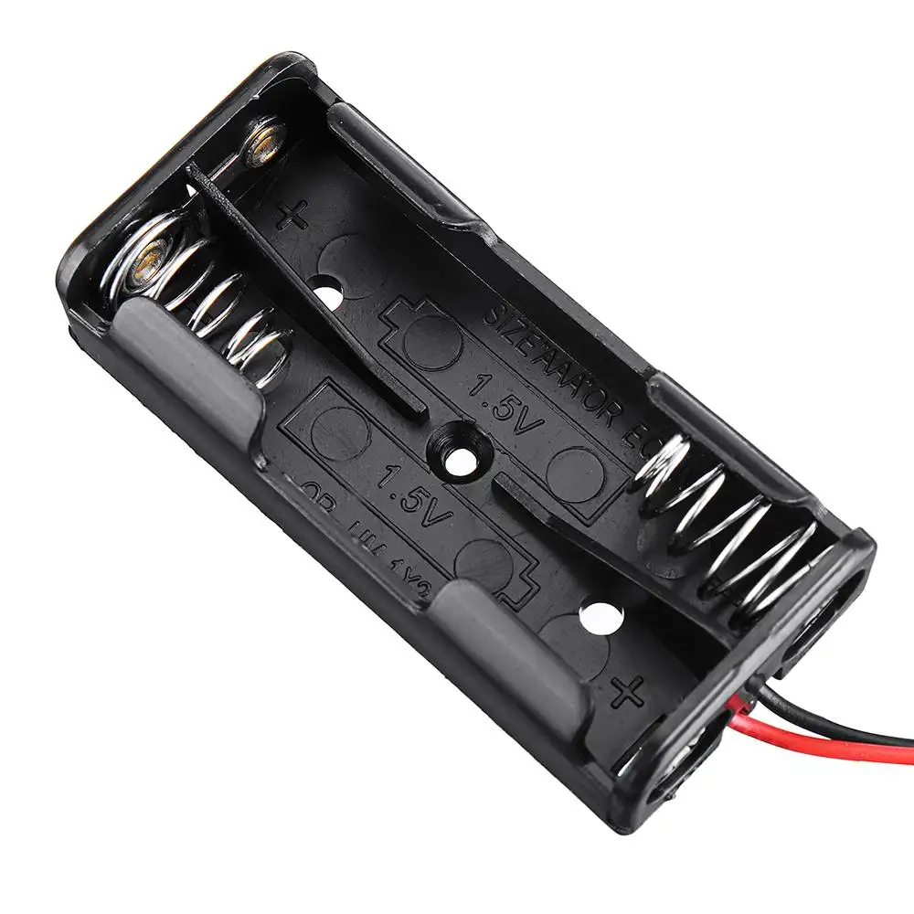 

2pcs AAA Battery 2 Slots Box Battery Holder Board with Switch ABS for 2xAAA Batteries DIY kit Case Wholesale