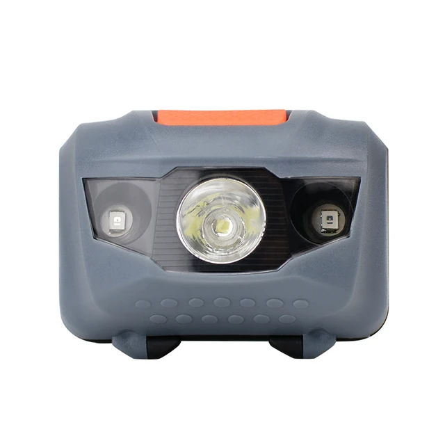 Mini Headlamp 2000 Lumens LED Waterproof AAA Headlight Red Head Lamp Light Flashlight Torch +Warning lights for 3*AAA Battery