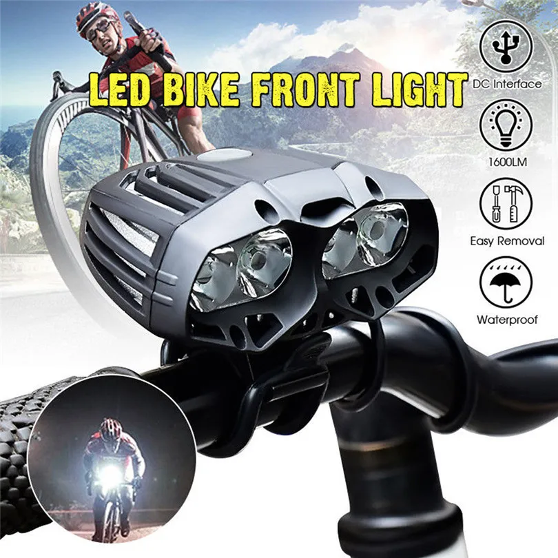 Micro USB charging bicycle front light 4x XML-T6 LED Bike Bicycle Cycling  Headlamp 4 Mode A30