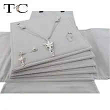 Портативный серый мешок для хранения ювелирных изделий упаковка Дорожный Чехол рулон черный бархатный Органайзер модный дизайн