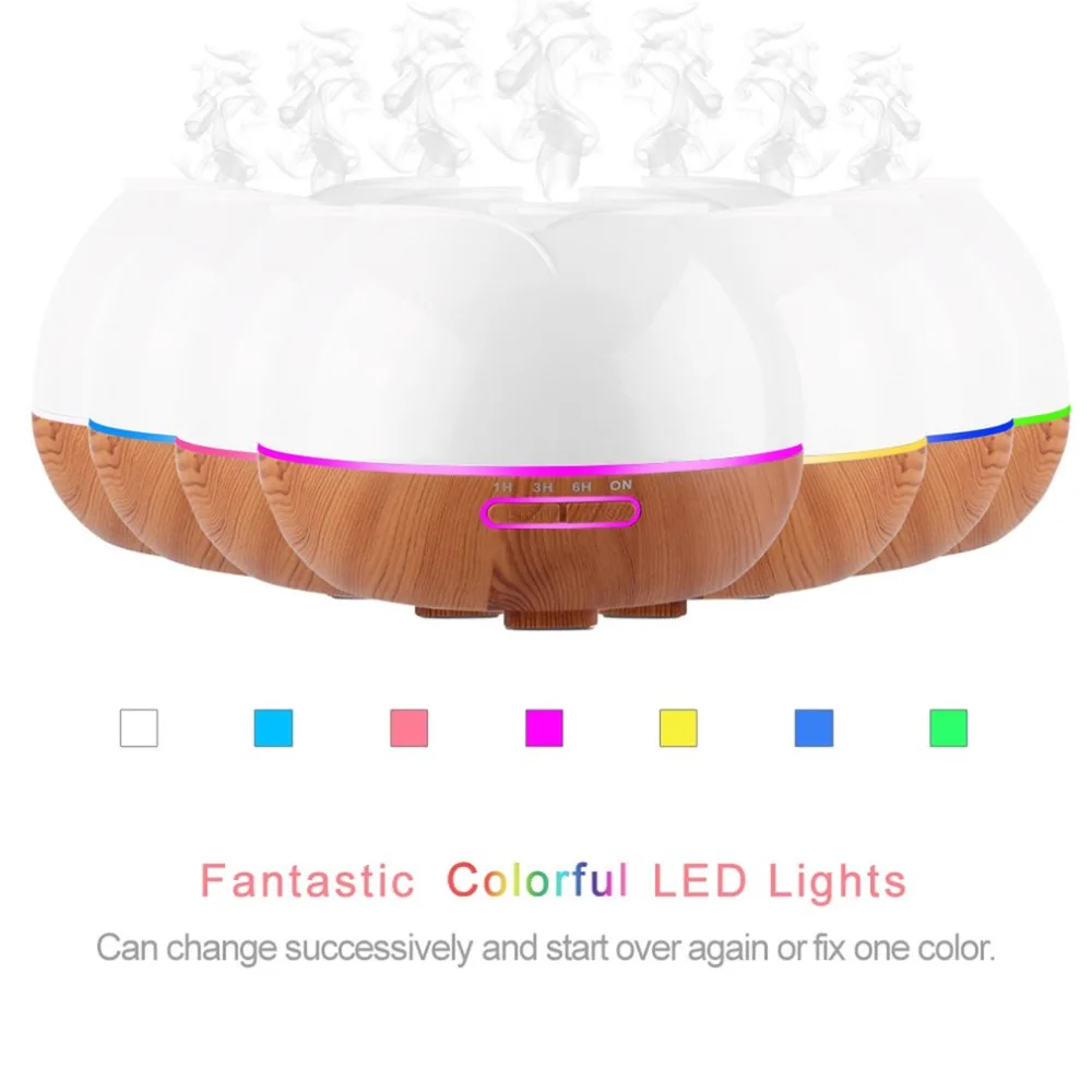 

Ultrasonic Aroma Air HumidifierFour timing Home Use Aromatherapy Machine Round Air Moistener Food Grade PP ABS Fragrance Lamp