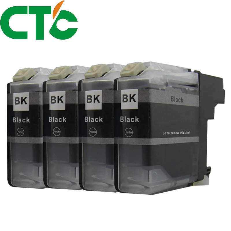 4 шт. LC 123 картридж совместимый для Brother MFC J4510DW J4610DW J4710DW J4410DW J6720DW J6520DW