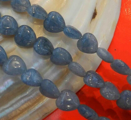 Free shipping &gt&gt@ &gt819 Wholesale 5 Strands 10MM BRAZILIAN AQUAMARINE HEART-SHAPED GEMS LOOSE BEADS STRAND 15&quot | Украшения и
