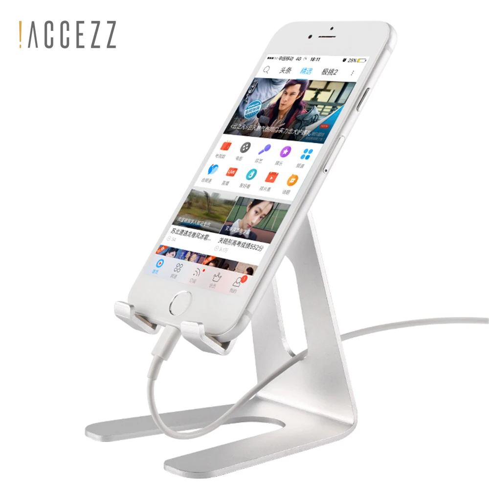 ! ACCEZZ держатель для планшета телефона iphone 8 Plus XS MAX XR универсальный настольный Samsung