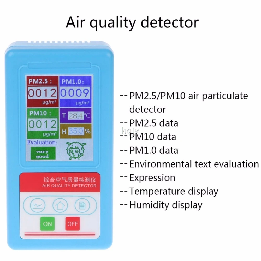 

PM1.0 PM 2.5 PM10 Gas Analyzer 9 Kinds Particles Detector Air Quality Monitor JUN04 dropship