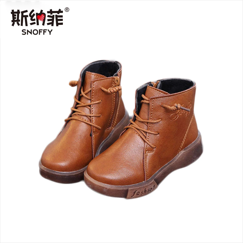 

2018 winter new children's boots Bullock boys snow boots non-slip girls boots plus cashmere Martin boots