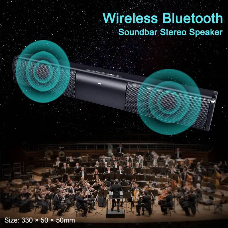 Универсальный беспроводной Саундбар Bluetooth Стерео Динамик ТВ домашний кинотеатр