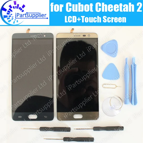 

Cubot Cheetah 2 LCD Display+Touch Screen 100% Original LCD Digitizer Glass Panel Replacement For Cubot Cheetah 2+tools+adhesive