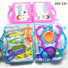Горячая новинка 10 шт./компл. Детский Набор доктора игрушка "Медсестра" набор портативный чемодан Медицинский Набор Дети Обучающие ролевые игры Классические игрушки