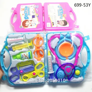 

Hot New 10 Pcs/Set Pretend Play Doctor Nurse Toy Set Portable Suitcase Medical Kit Kids Educational Role Play Classic Toys