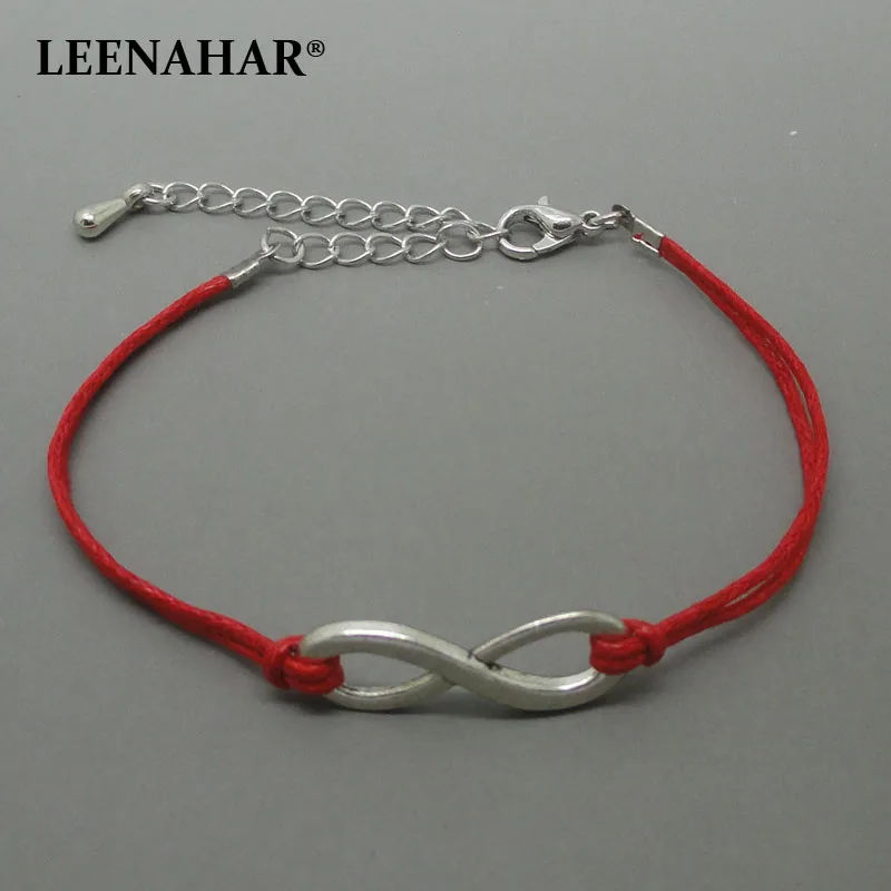 

1PC Young Team Multi color Infinity Symbol Bracelets Eight Cross Charm Friendship bracelet Luck string Jewelry Free shipping