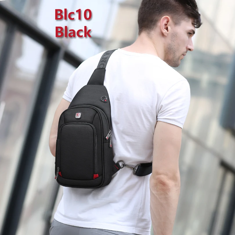  BALANG Crossbody Bags for Men Messenger Chest Bag Pack Casual Bag Waterproof Nylon Single Shoulder 