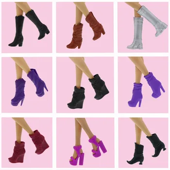 

High Quality Random 20 Pairs Shoes Mixed Style High Heel Sandal Boots Daily Casual Wear Dress Up Accessories For Barbie Doll Toy