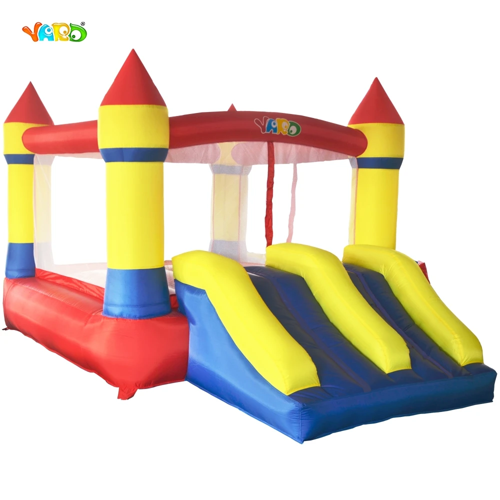 Inflatable Trampoline Double Slide 3.7x2.6x2.1M Bounce House Inflatable