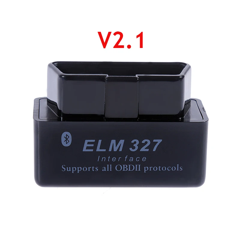 Rovtop мини ELM327 V2.1 Bluetooth OBD2 Авто кодовый считыватель сканирующий инструмент ELM 327 Автомобильный диагностический сканер для андроид Symbian Z2 - Цвет: Black