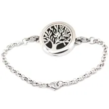 10 шт. Дерево жизни 30 мм магнит эфирные масла для ароматерапии из нержавеющей стали для духов медальон со светорассеивателем браслет