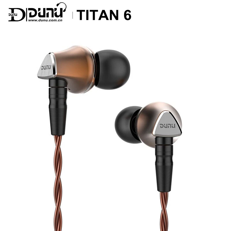 Online DUNU TITAN 6 T6 Hi Res 12,6mm berilio diafragma dinámica controlador de Audio de alta fidelidad en la oreja los auriculares IEM A ¡mmcx conector Titan6