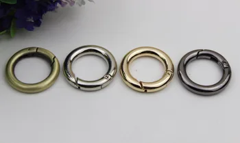 

20 pcs/ lot 4 color DIY luggage hardware accessories inner diameter 6 points 2 cm open spring coil Open ring belt buckle bag