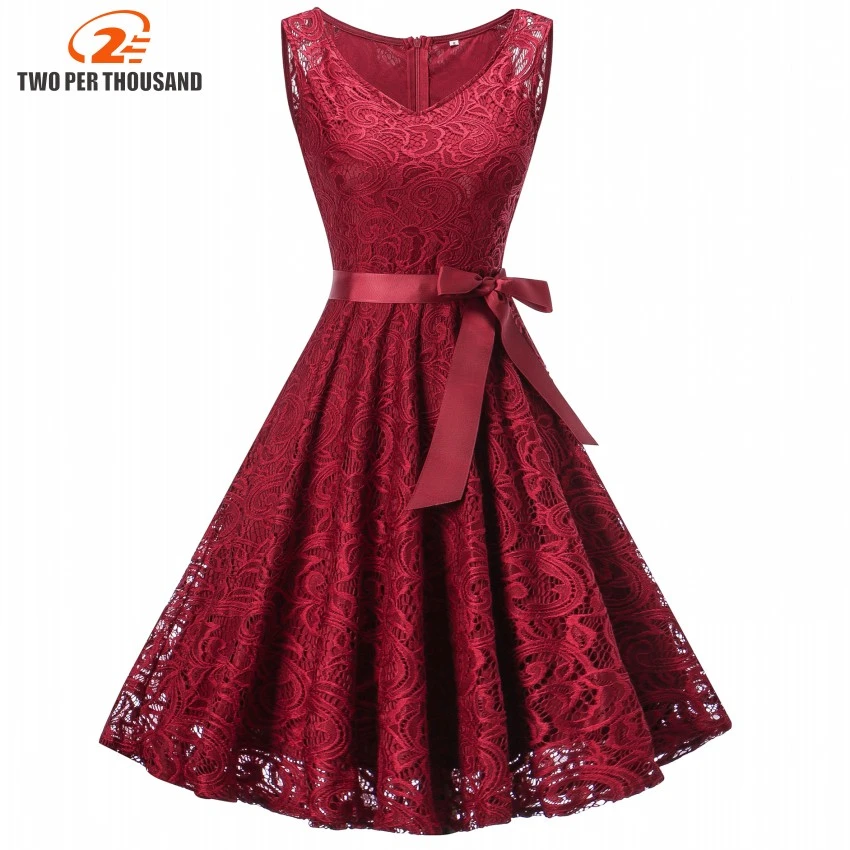 lace and pleated dress