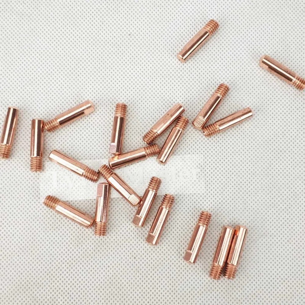 15AK Contact Tip CuCrZr MIG Torch/Gun Consumables 0.6 0.8 0.9 1.0 1.2mm M6x25mm 20pcs Welding Tips for MIG MAG Welding Torch