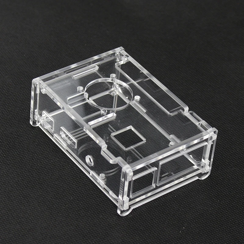 Acrylic Case for Raspberry Pi 3 Model B+ 3B Transparent Box Cover Shell Optional Cooling Fan for Raspberry Pi 3B+