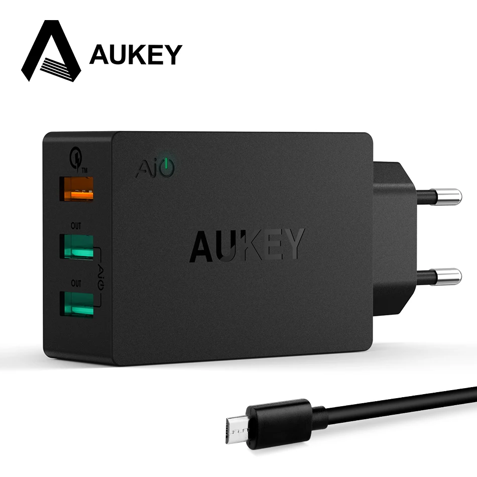 imágenes para AUKEY Carga Rápida 2.0 42 W 3 Puertos USB Cargador de Móvil de Viaje Cargador de pared Adaptador de Teléfono para el iphone Samsung XiaoMi LG Smartphone imágenes para AUKEY Carga Rápida 2.0 42 W 3 Puertos USB Cargador de Móvil de Viaje Cargador de pared Adaptador de Teléfono para el iphone Samsung XiaoMi LG Smartphone