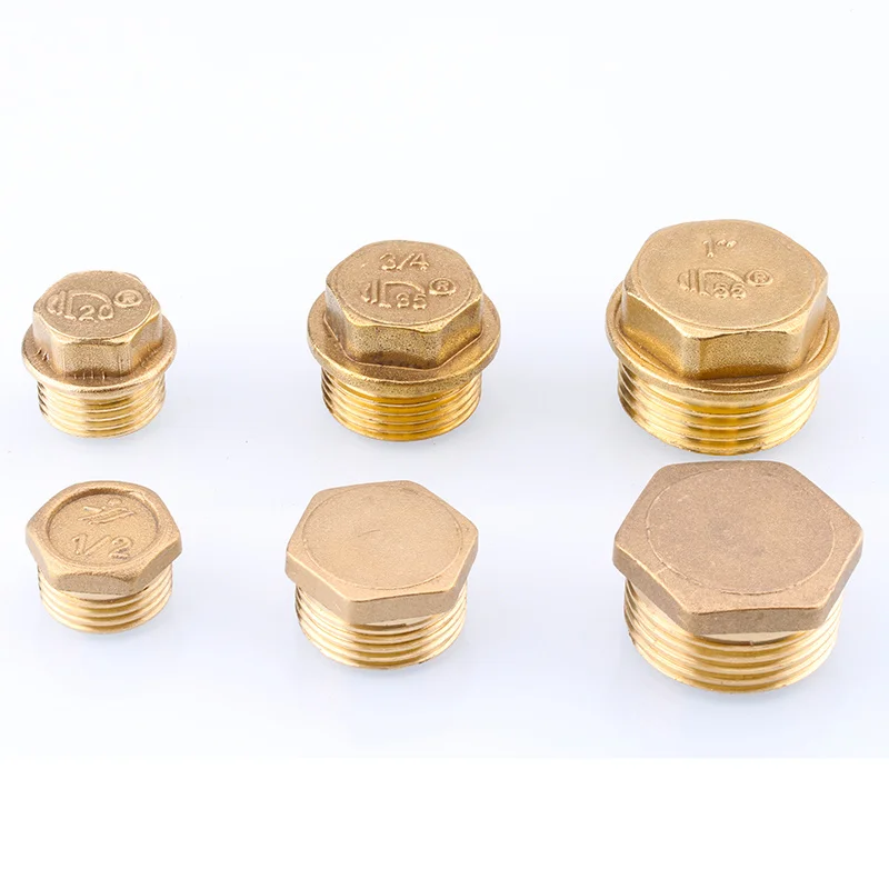 Высокое качество медная крышка трубы 1/8 &quot1/4&quot 3/8 &quot1/2&quot 3/4 &quotМужская резьба