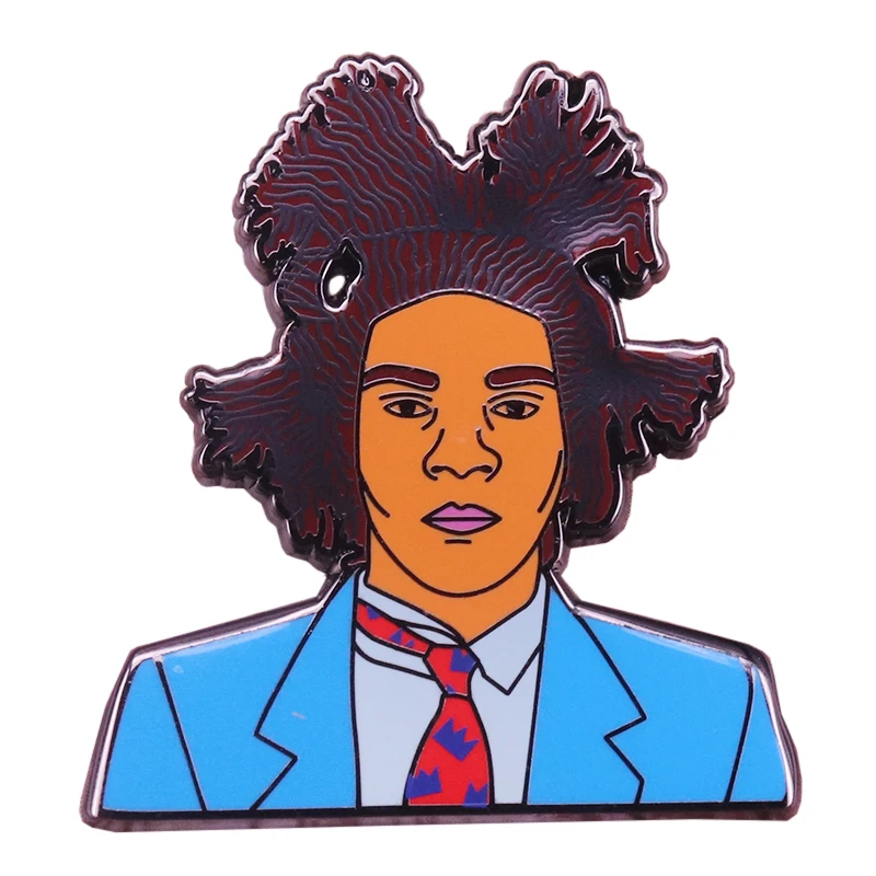 Basquiat эмаль булавки граффити книги по искусству брошь художник значок Модные мужские ювелирные изделия книги по искусству ist подарок Поп рубашки для мальчико