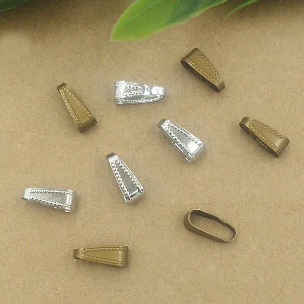 11x5mm Pendant Pinch Clip Clasp Bail Metal Connectors Brass DIY Jewelry