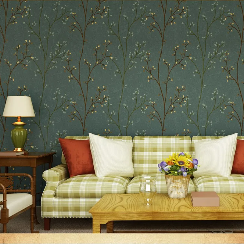 

Free Shipping Imitation embroidery non woven fabric sofa TV background wallpaper living room restaurant entrance wallpaper