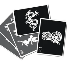 30 шт./лот Аэрограф Для блесток татуировки шаблоны шаблонов, цветы и бабочки Череп Дракона мультипликационные эротические Для женщин Для мужчин детская Татуировка Трафареты