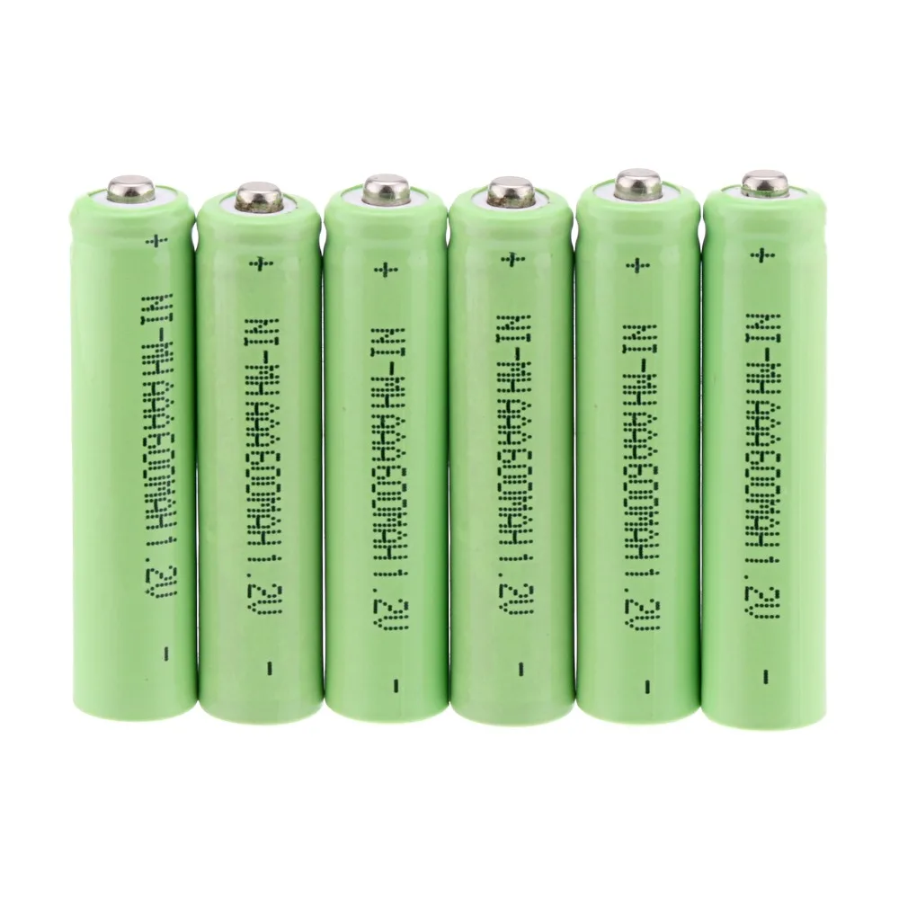 Самая низкая цена! 7 шт. Набор 600 mah AAA 3A 1 2 V Ni-MH аккумуляторная батарея-зеленый |