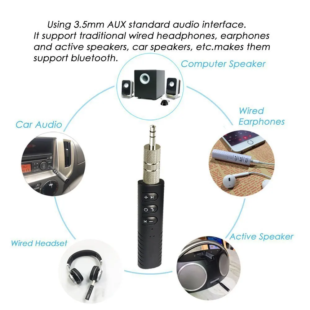 3.5 Wireless Hands Free Bluetooth Car Kit AUX Stereo Audie Bluetooth Receiver Portable Speaker Earphone Headset Adapter BT Stick 3.5 Wireless Hands Free Bluetooth Car Kit AUX Stereo Audie Bluetooth Receiver Portable Speaker Earphone Headset Adapter BT Stick