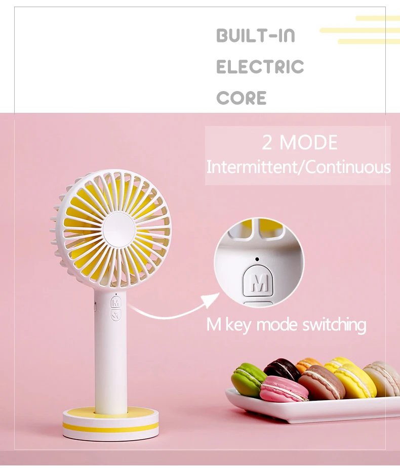 Портативный вентилятор Marcarons портативный мини USB фен 3 скорости кондиционер перезаряжаемый Настольный вентилятор Macaron для дома офиса улицы