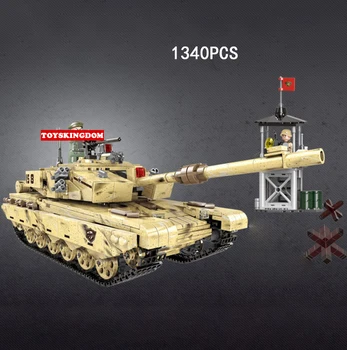 

Modern military Traversing the battlefield 99 type main battle tank building block ww2 army figures observation tower brick toy