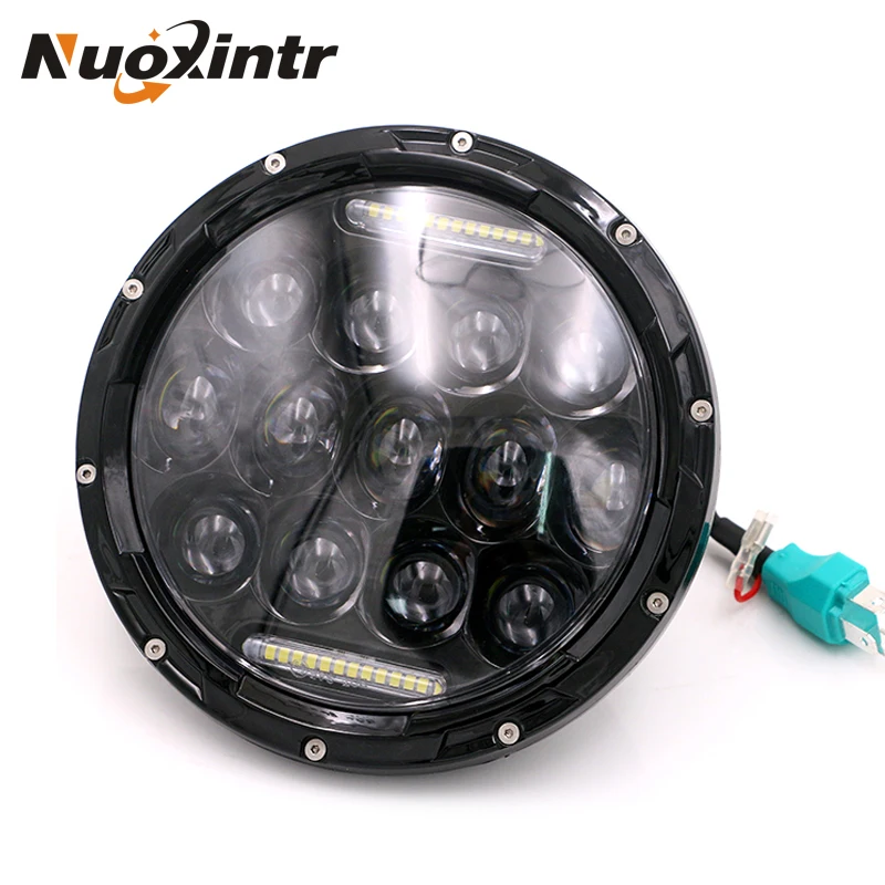 

Nuoxintr 7 Inch Round LED Headlight Replacement DRL Hi/Lo Beam H4 H13 75W Conversion Kit For Harley JEEP CJ JK TJ Wrangler