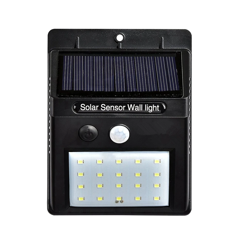 New 20 LED LED Solar Power PIR Motion Sensor Wall Light Outdoor