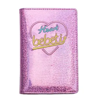 

Fashion Women Faux Leather Glitter Passport Cash Card Holder Storage Bag Purse