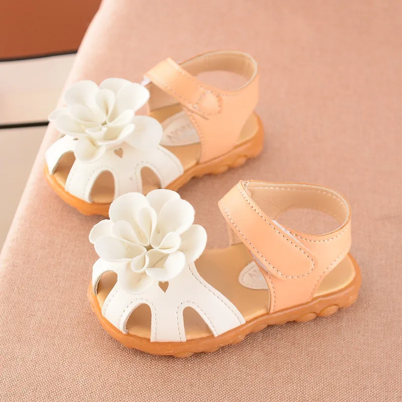

2019 Summer Kids Shoes Soft Leathers Flower Breathable Girl Sandals Fashion Children Shoes Baby Sandalias
