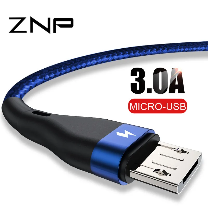 ZNP 3A кабель Micro USB для быстрой зарядки samsung S7 Xiaomi Redmi Note 5 Pro 4 Microusb зарядное устройство Шнур планшет Android, телефон Micro