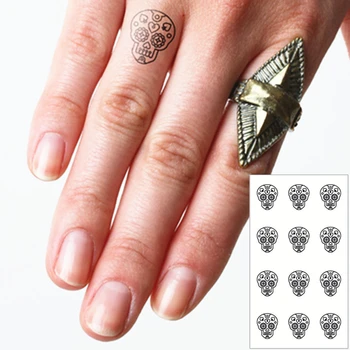 

SHNAPIGN 25 Style Mini Temporary Tattoo Body Art, Many skull Designs, Flash Tattoo Sticker Keep 3-5 days Waterproof 10.5*6cm