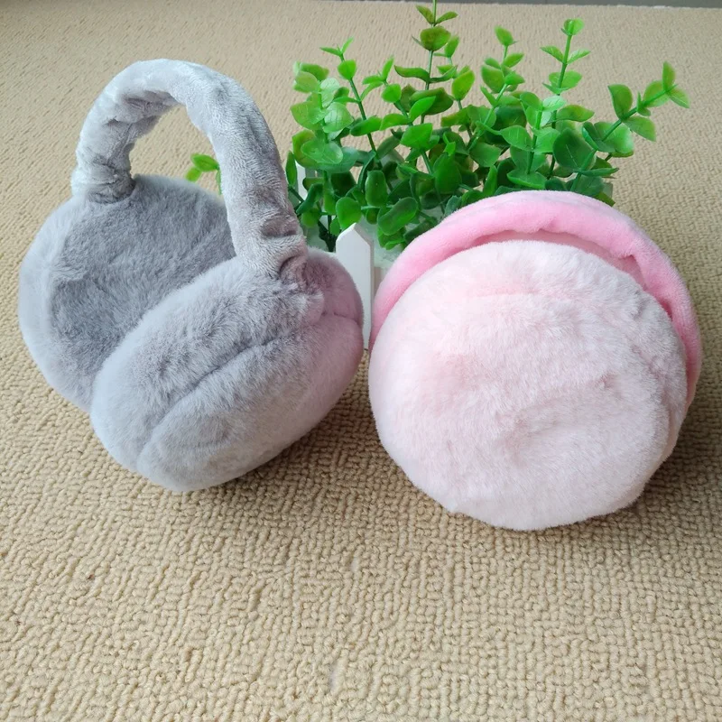 Funny Winter Fur Earmuffs Men Women Warm Ear Cover Foldable Adjustable