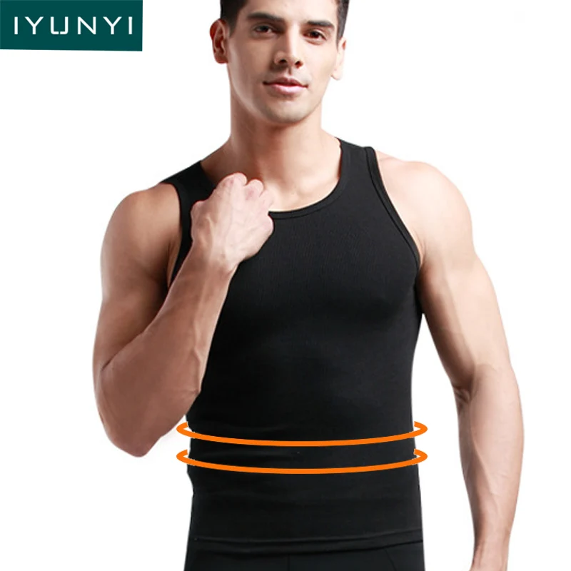 IYUNYI Men Body Shapers Shapewear Slimming Underwear Vest Men Waist