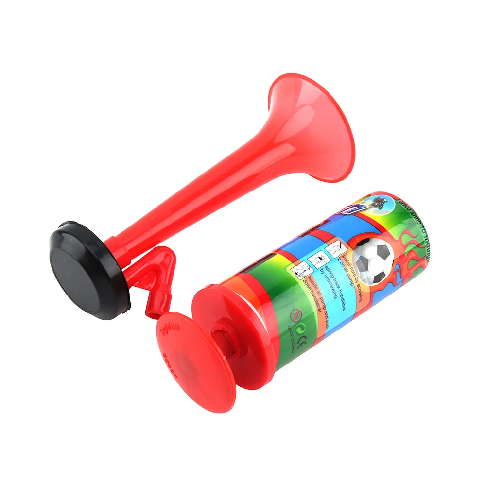Пластиковые трубы Vuvuzela низкий голос болельщиков Cheer футбол Воздушный Рог светильник динамик Черлидинг болельщиков Рога толкать насос газа воздушные рожки
