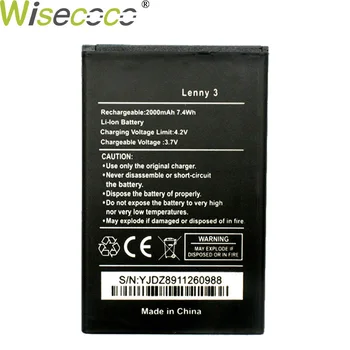 

Wisecoco 2pcs New Original 2000mAh Lenny 3 Battery For WIKO LENNY 3 Mobile Phone In Stock High Quality Replace + Tracking Number