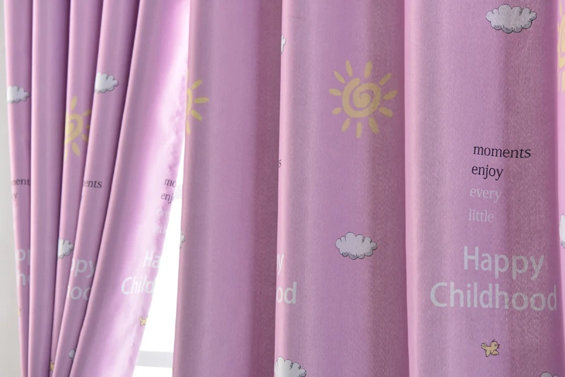 1 шт., 100*200 см, розовые/синие шторы для мальчиков и девочек, с принтом единорога, радуги, для детской комнаты, Детские затемненные шторы, PC006#20