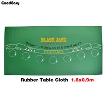 180*90 см резиновые черные Jack 21 очков баккара Казино Покер скатерть зеленый коврик таблице Совета ткань высокого качества