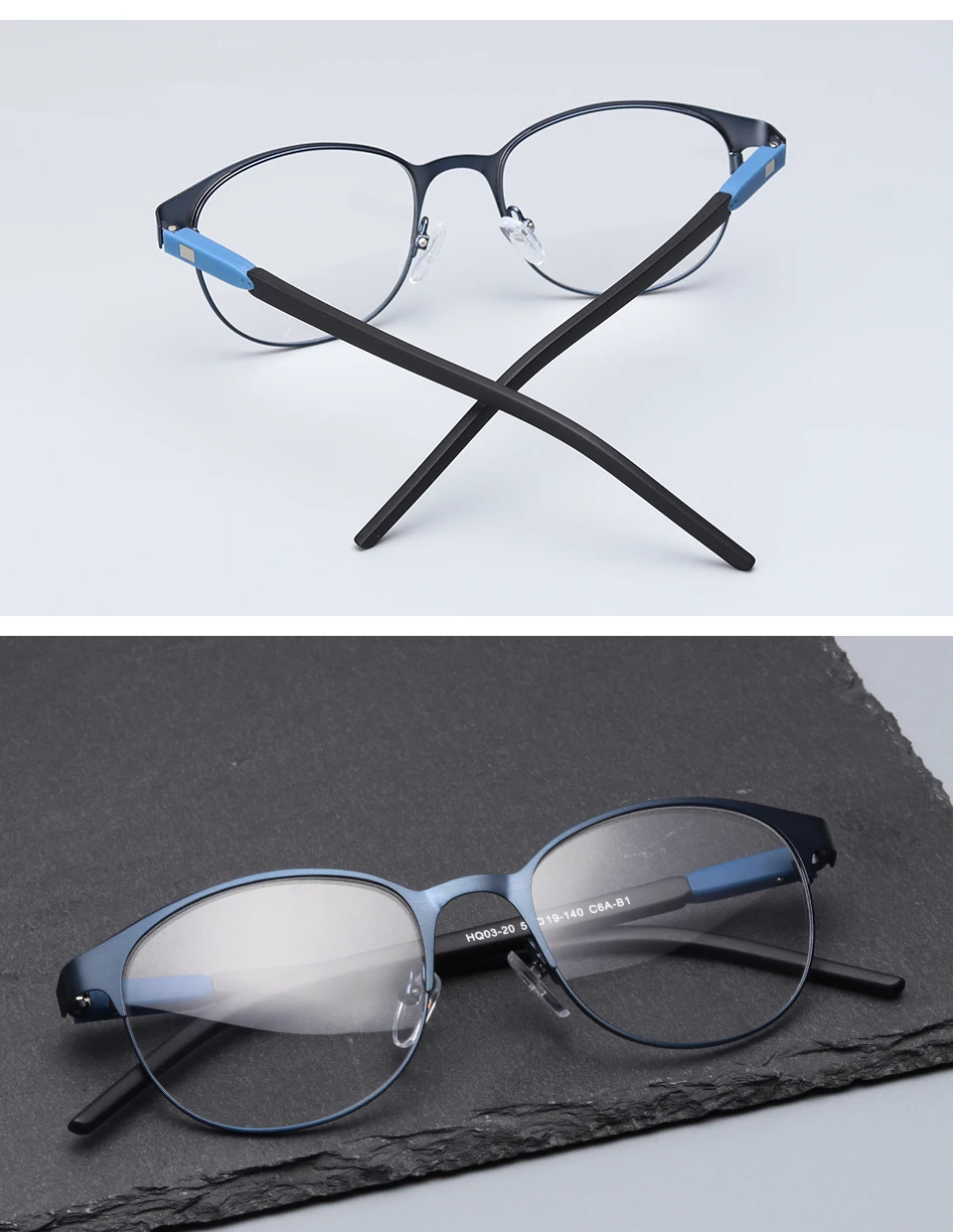 Сплав оправа для очков женские брендовые дизайнерские круглые очки Оптические прозрачные компьютерные очки при близорукости, оправа высокого качества# HQ03-20