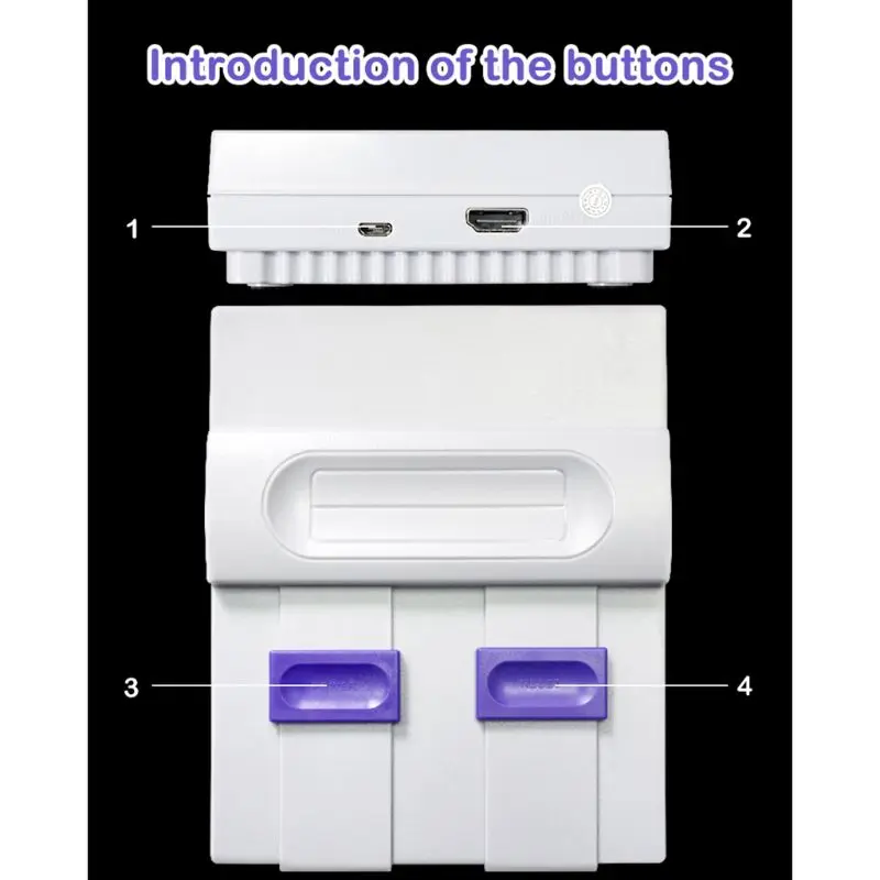 SUPER MINI SNES NES Retro Classic Video Game Console TV Game Player Built-in 821 Games with Dual Gamepads