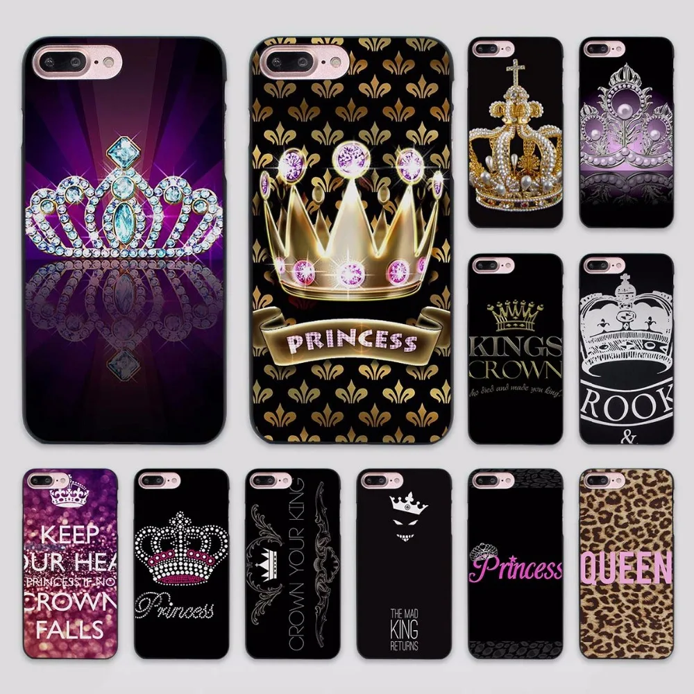 

PRINCESS Queen boss crown king 1 design hard black Case Cover for Apple iPhone 7 6 6s Plus SE 5 5s 5c 4 4s